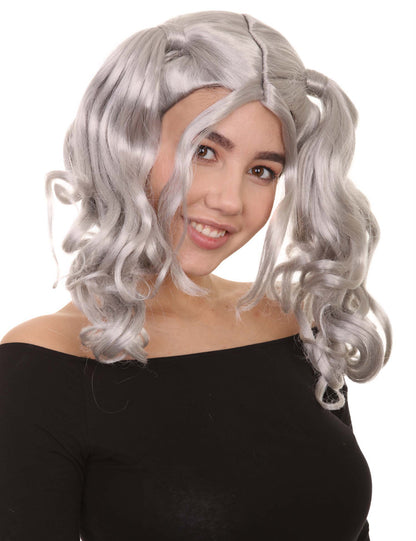 Wigs2you ハロウィンパーティー プレミアム レディース H-759 ドリー ピグテールウィッグ グレー色
