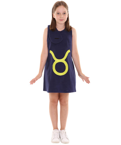 牡牛座 パーティーコスチューム JCO-263(Kids) 子供用ガール 12 星座のトロール ドレス ブルー ハロウィン コスチューム