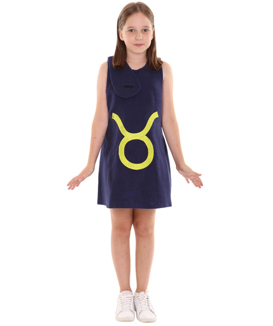 牡牛座 パーティーコスチューム JCO-263(Kids) 子供用ガール 12 星座のトロール ドレス ブルー ハロウィン コスチューム