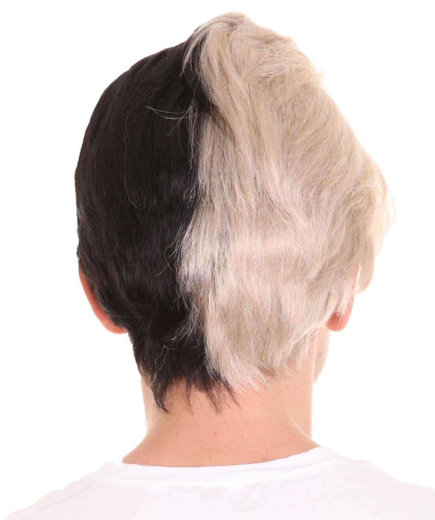 ハロウィンパーティープレミアムメンズ H-4809 メロヴィン ブロンド＆ブラックウィッグ ユーロビジョンソングコンテスト2018