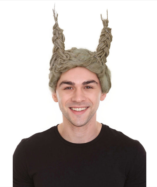 メンズ H-6074 ブロンド アメリカン ラッパー スパイキー ウィッグ ハロウィンに最適 難燃性合成繊維