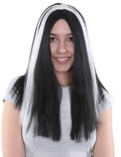 Wigs2you ハロウィンとパーティープレミアムレディース H-498 ブラック・ホワイト ミディアム ヴァンパイアウィッグ