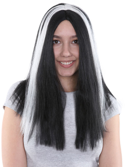 Wigs2you ハロウィンとパーティープレミアムレディース H-498 ブラック・ホワイト ミディアム ヴァンパイアウィッグ