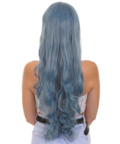 Wigs2you ハロウィンパーティ プレミアムレディース H-2033 着用しやすく とても快適 ロングブルーカーリーウィッグ