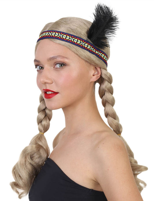 Wigs2you ハロウィンパーティープレミアムレディース H-1473 美しいルックを手に入れよう！ネイティブインディアンスタイルのウィッグ