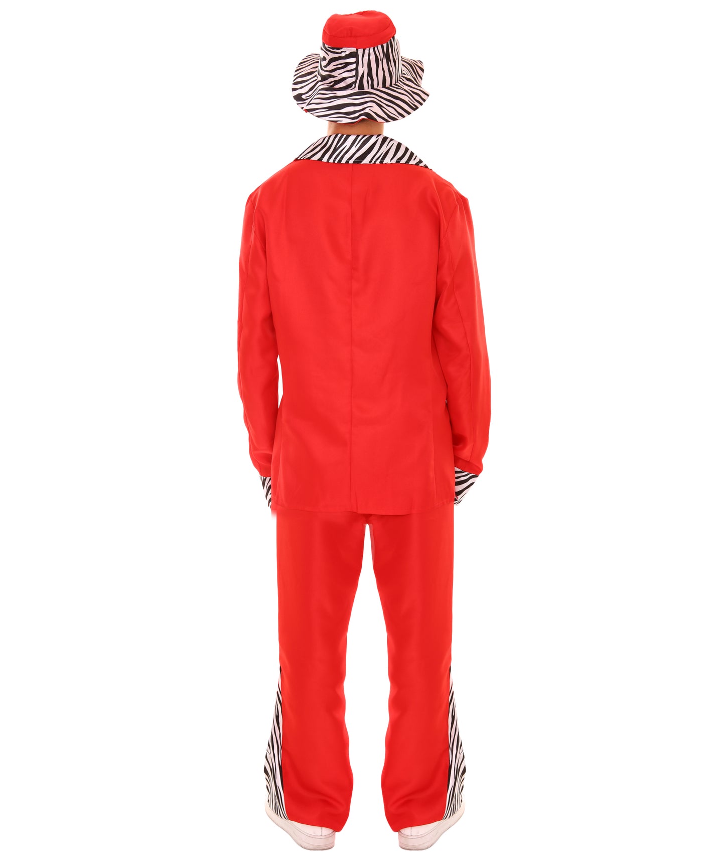 男性 JCP-174 のスウィートダディピンプビンテージコスチューム レッド ハロウィンコスチューム