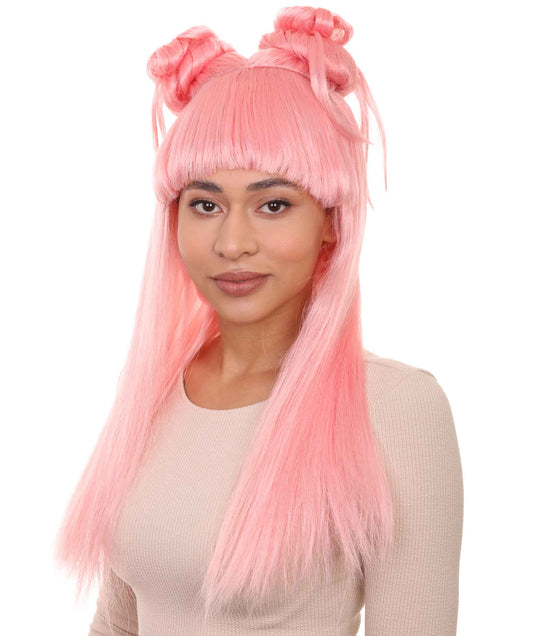 Wigs2you ハロウィン パーティー プレミアム レディース H-1199 快適なフィット感のピーチ アジアン プリンセス ウィッグ