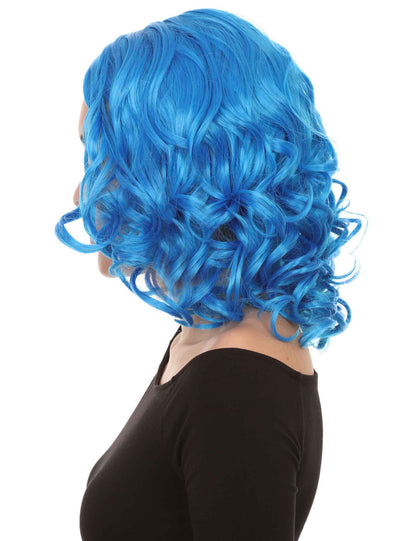 Wigs2you ハロウィン パーティー プレミアム レディース H-1401 着けやすい 快適なフィット感 カリフォルニア ガール ブルー カール ウィッグ