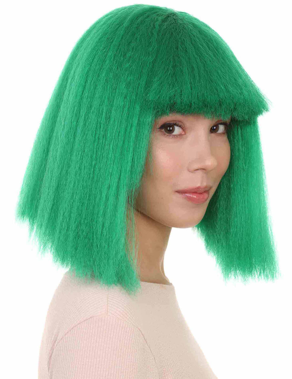 Wigs2you ハロウィンパーティープレミアムレディース H-1498 美しいルックを手に入れよう！ポップスターダークグリーンウィッグ