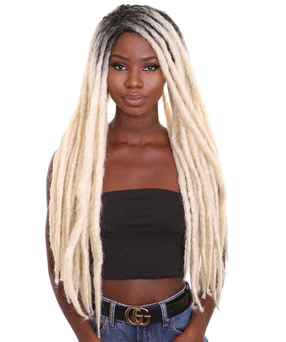 ハロウィンパーティープレミアム H-5262 女性用ロングドレッドロックウィッグ フクシャ