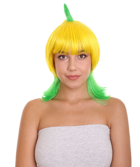Wigs2you ハロウィンパーティ プレミアムレディース H-2041 着用しやすく とても快適 バナナクイーンイエロー＆グリーンウィッグ あなたの美しさを引き立てる
