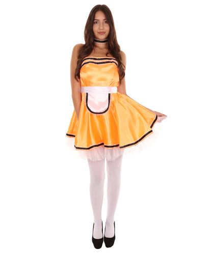 女性用 JCO-344_9 フレンチメイド制服コスプレ オレンジコスチューム