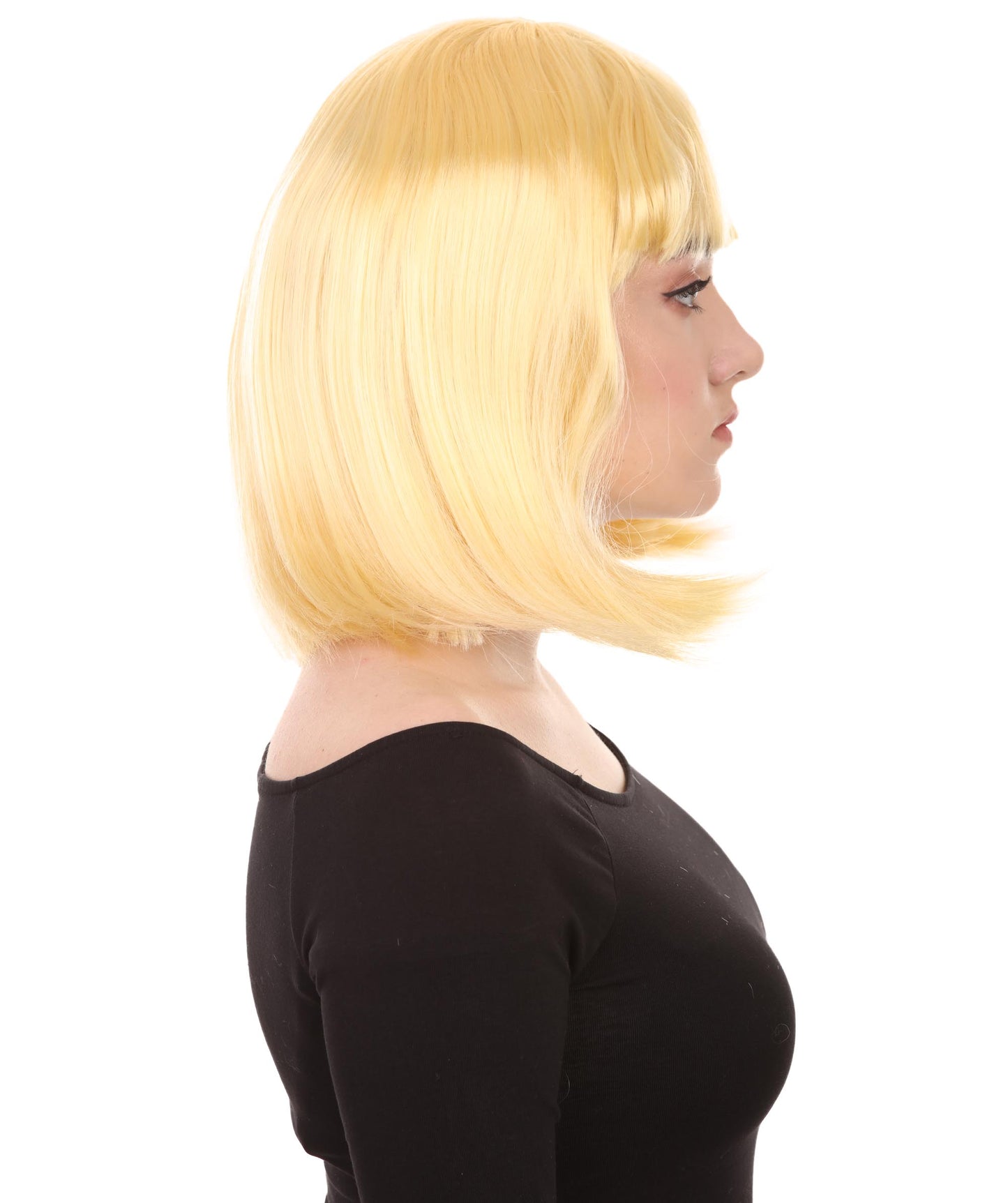 Wigs2you ハロウィンパーティープレミアムレディース H-575 イエローブロンド ミディアムボブウィッグ