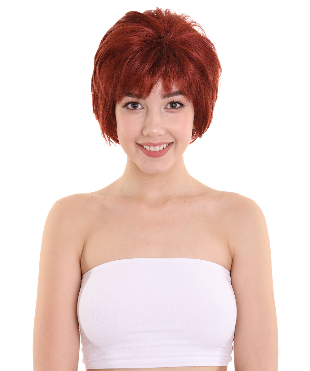 ハロウィンパーティ プレミアムレディース H-5085 ショートマッシュルーム レッドウィッグ