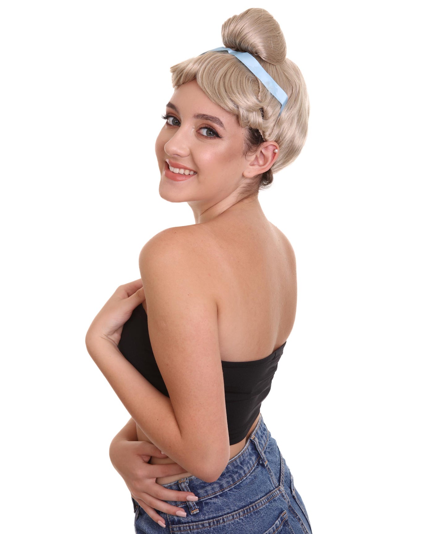 プリンセス シンデレラ ブロンドウィッグ H-4629 ストーリーブック&フェアリーテールウィッグ プレミアム通気性キャップレスキャップ