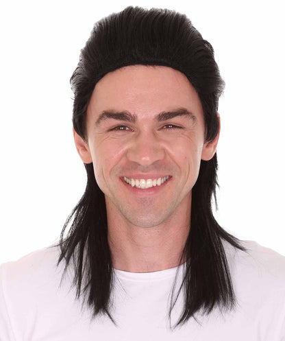 Wigs2you ハロウィンパーティープレミアム H-2148 80年代ブラックマレットウィッグ あなたのためにカスタマイズ 男性の髪の部分の調整プロセス