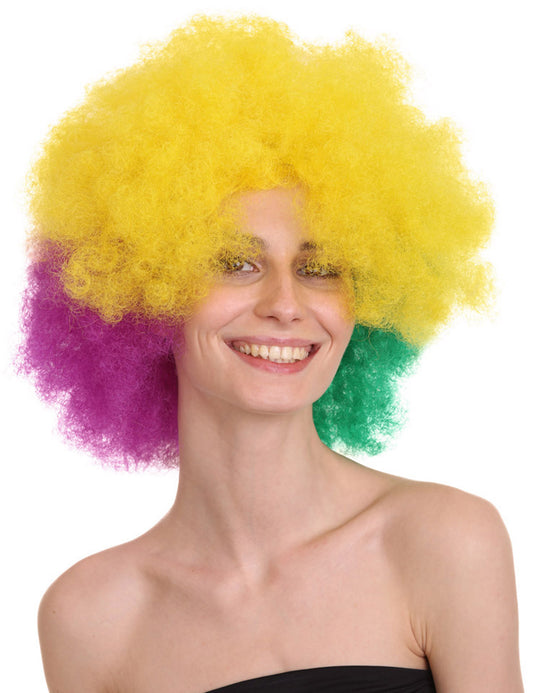 Wigs2you ハロウィン パーティー プレミアム H-1446 簡単に着用でき 快適なフィット感の女性カーニバル マルディグラ トライ ジャンボ アフロ スタイル マルチカラー ウィッグ