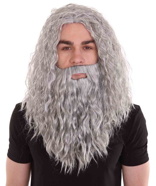 Wigs2you ハロウィンパーティー プレミアム メンズ H-646 ガンダルフ ウィッグ&ヒゲ グレー色