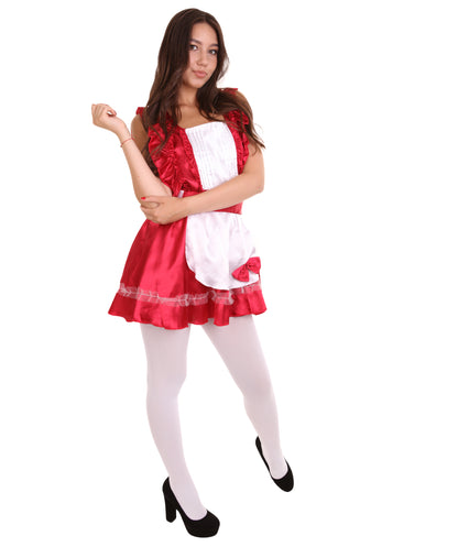 大人用女性の JCO-327_17 ソワリーフレンチメイド制服 ダークレッド コスプレコスチューム
