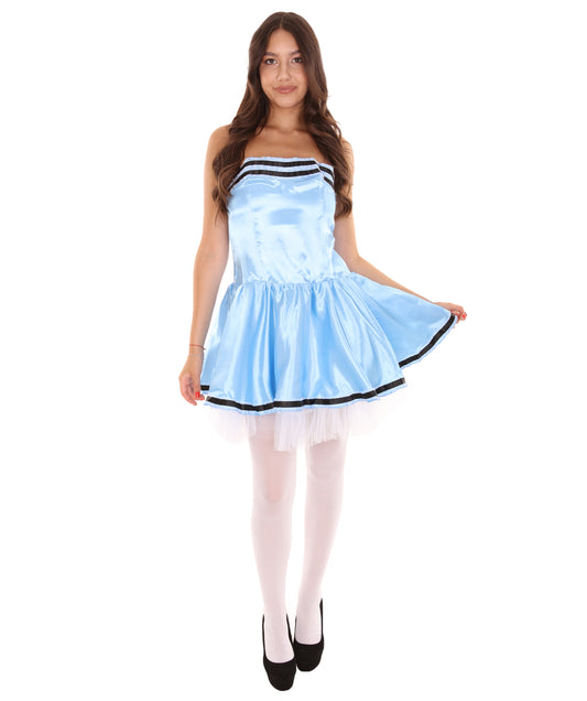 女性用 JCO-344_2 フレンチメイド制服コスプレ ミディアムブルーコスチューム