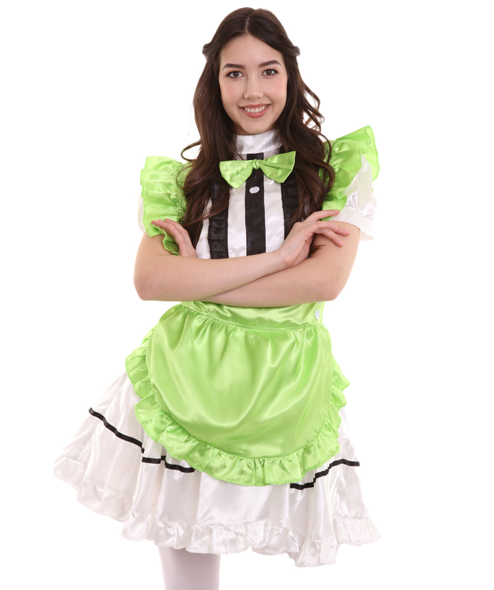 女性用 JCO-326_7 アニメ コスプレ フレンチメイド ファンシー ドレス ライム コスプレ コスチューム