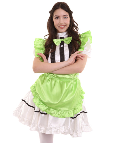 女性用 JCO-326_7 アニメ コスプレ フレンチメイド ファンシー ドレス ライム コスプレ コスチューム