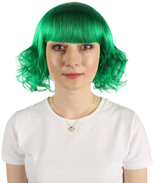 Wigs2you ハロウィン パーティー プレミアム レディース H-1349 着けやすい 快適なフィット感 カーニバル ライム ウェーブウィッグ