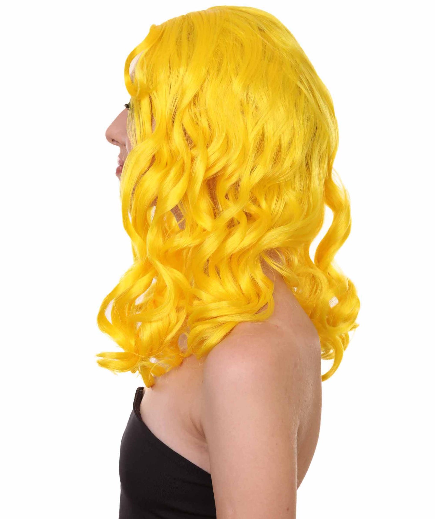 Wigs2you ハロウィンパーティー プレミアム レディース H-1084 アリスウィッグ 鏡の国のアリス イエロー色