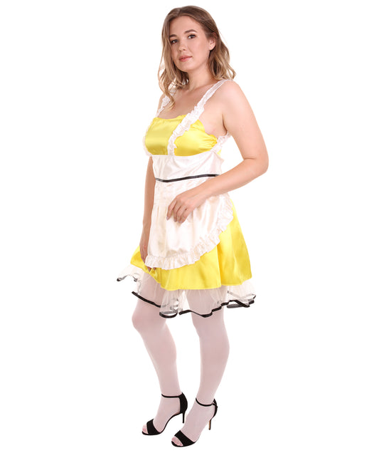 大人用女性 JCO-329_23 セクシーなフレンチメイド制服 ライトイエロー コスプレ コスチューム