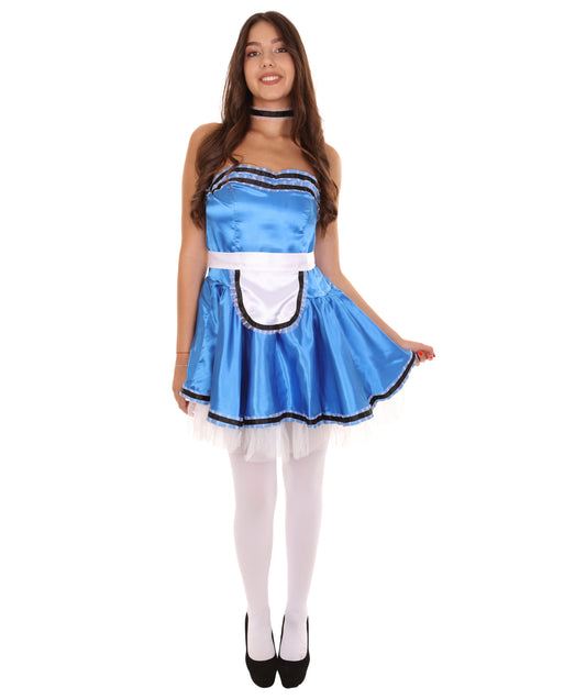 女性用 JCO-344_3 フレンチメイド制服コスプレ ロイヤルブルーコスチューム