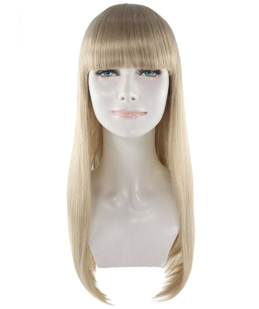 女性用 ロング ナチュラルブロンド ボブ ウィッグ H-3351 ファンシー パーティー イベント レディ ハロウィン ウィッグ プレミアム通気性 キャプレス キャップ