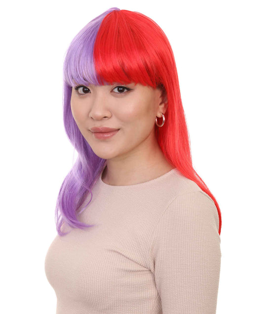 Wigs2you ハロウィンパーティ プレミアムレディース H-2020 着用しやすく とても快適 二色のパープルレッド ボブウィッグの経験