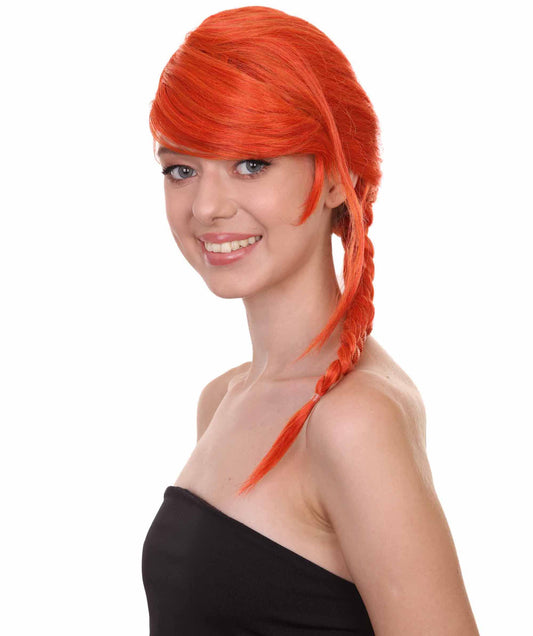 Wigs2you ハロウィン パーティー プレミアム レディース H-1161 とても快適なオレンジ編み込みウィッグ