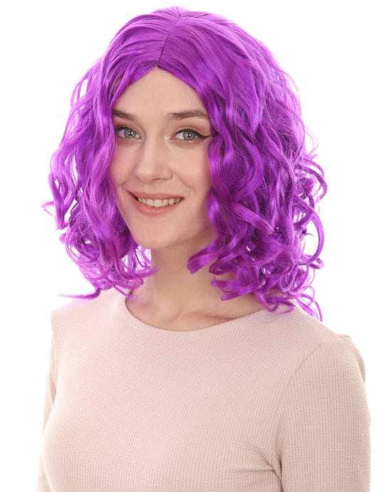Wigs2you ハロウィン パーティー プレミアム レディース H-1407 着けやすい 快適なフィット感 カリフォルニア ガール ネオン パープル カール ウィッグ