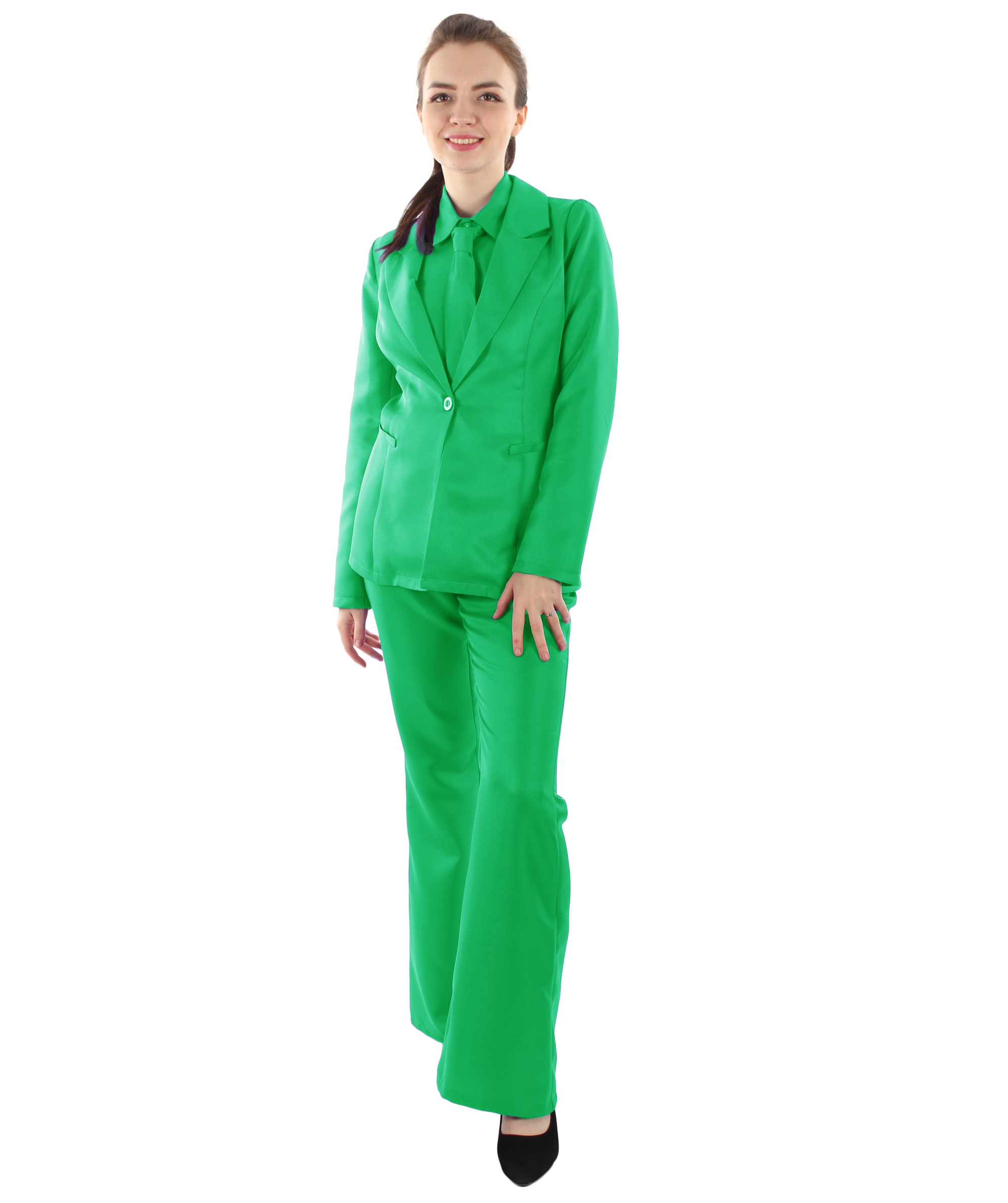 女性用 JCP-057_2 デラックス シンガー パーティー スーツ ライトグリーン コスプレ コスチューム