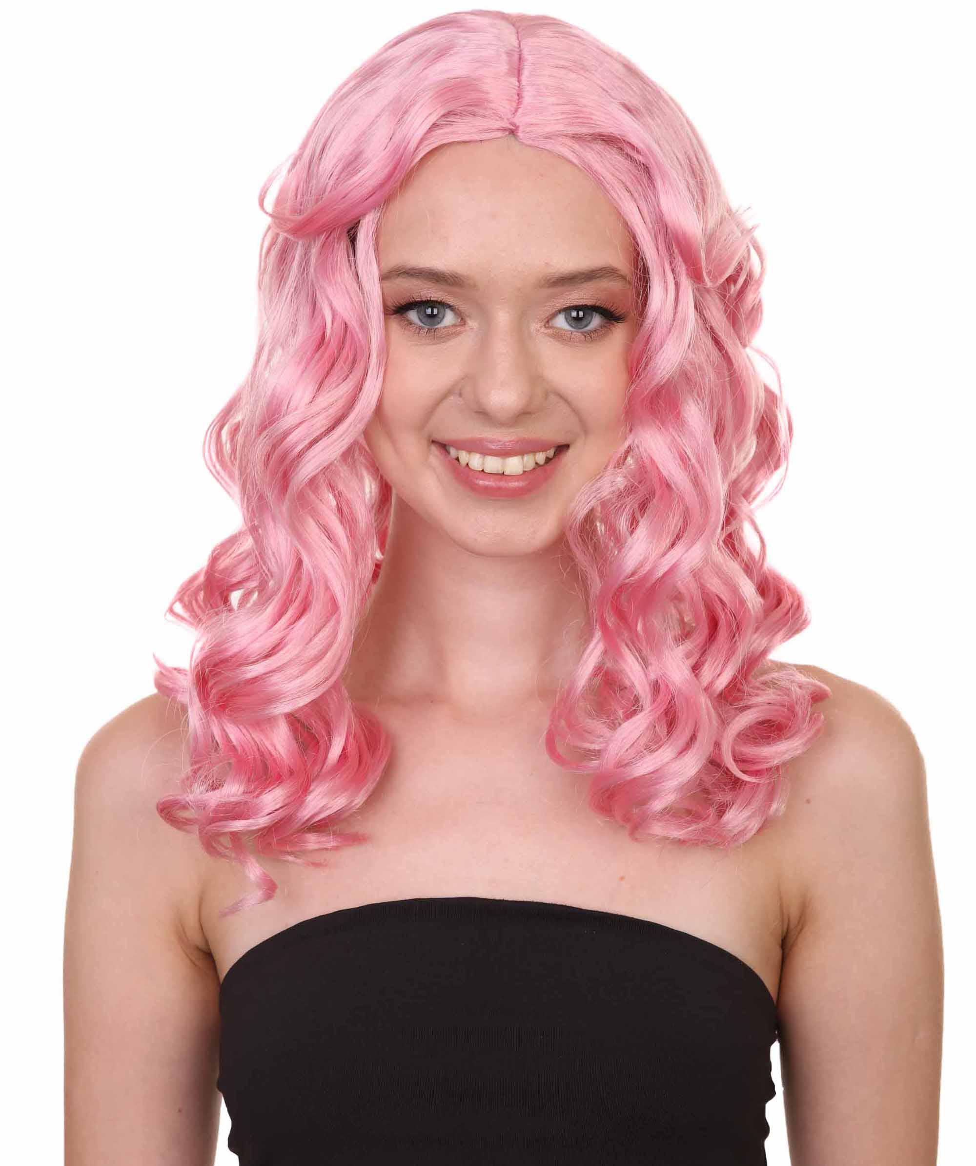 Wigs2you ハロウィンパーティープレミアムレディース H-1094 とても快適なアリスウィッグ 鏡の国のアリス ソフトピンク色