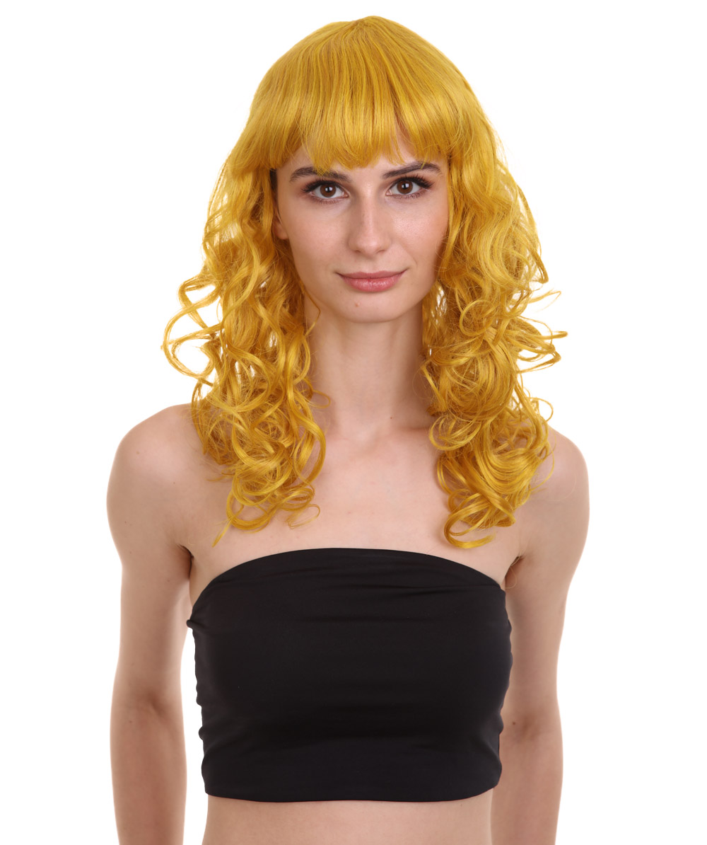 Wigs2you ハロウィンパーティー プレミアム レディース H-1021 着用しやすい ベラウィッグ ゴールドカラー